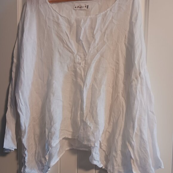 Bodil White Lightweight Linen Top - NEW - Picture 3 of 5